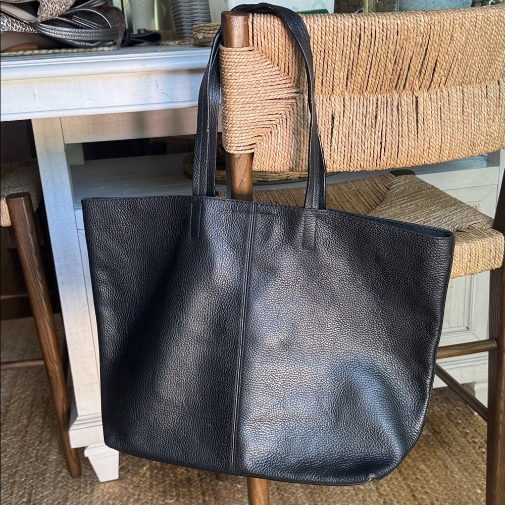 Banana Republic Black Leather Tote